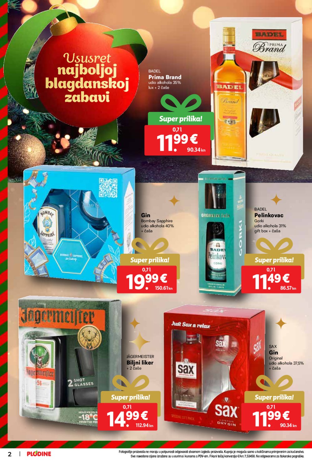 Plodine katalog Božićnih poklon paketa 06.12.-17.12.2023.