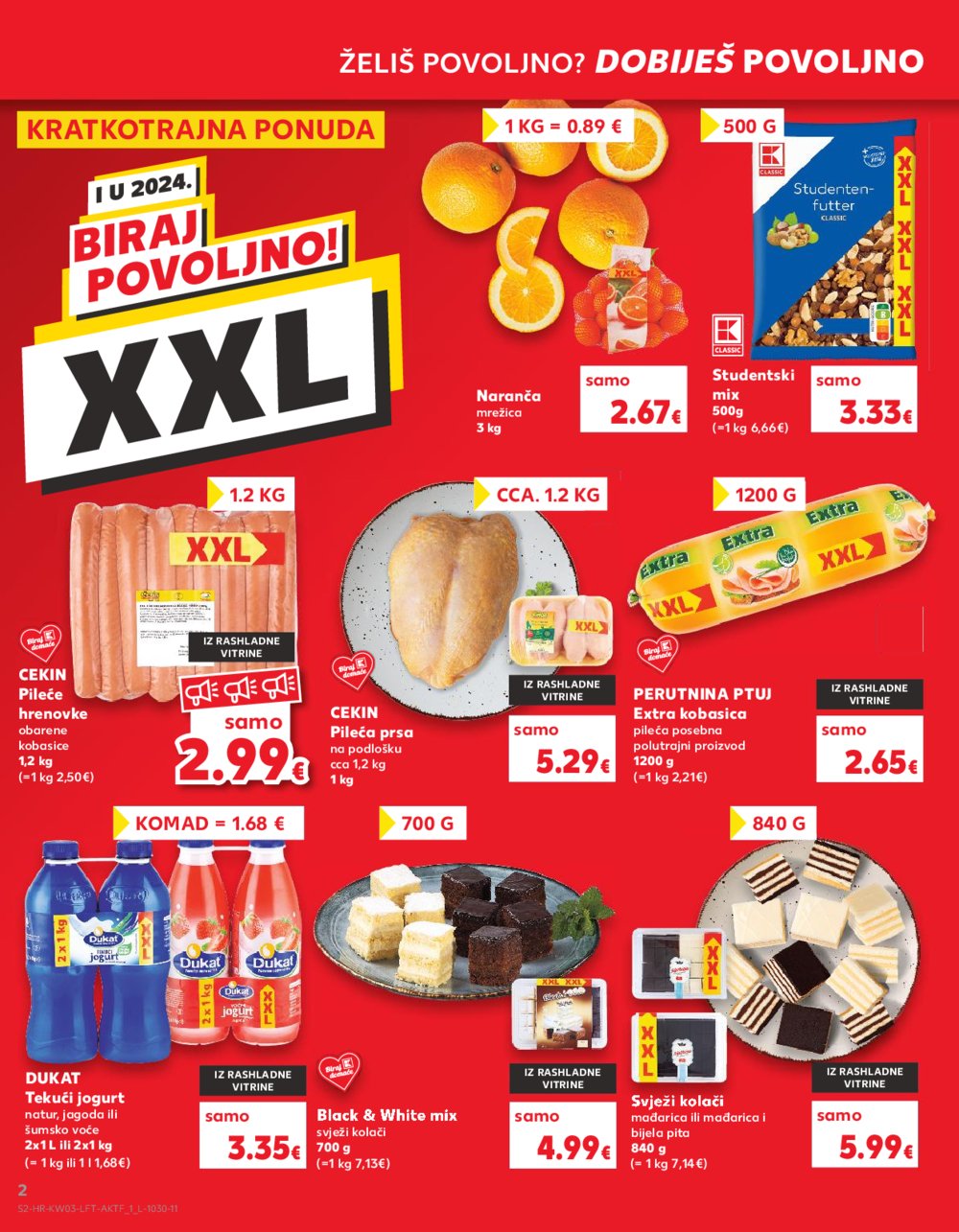 Kaufland katalog Akcija 17.01.-23.01.2024. Zagreb Ravnice, Barutanski jarak, Studentski grad, Peščenica