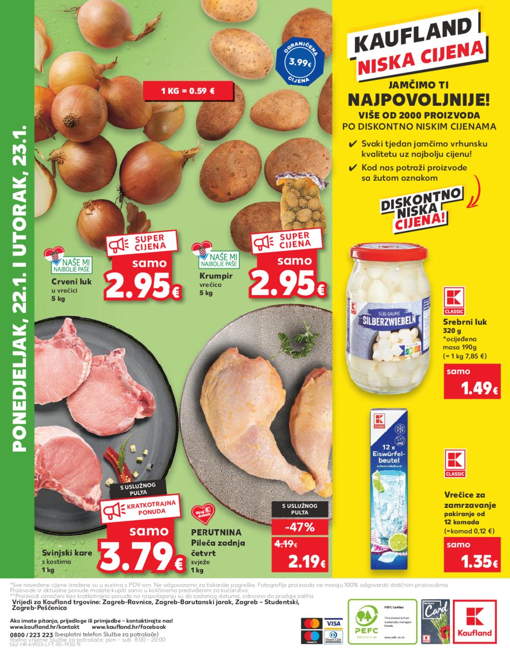 Kaufland katalog Akcija 17.01.-23.01.2024. Zagreb Ravnice, Barutanski jarak, Studentski grad, Peščenica