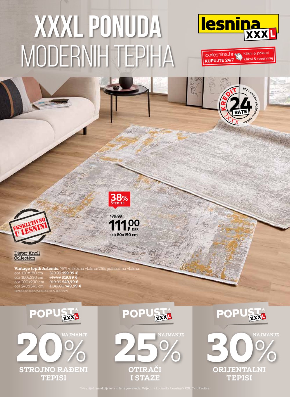 Lesnina katalog Akcija ponuda modernih tepiha XXXL 26.01.-26.02.2024