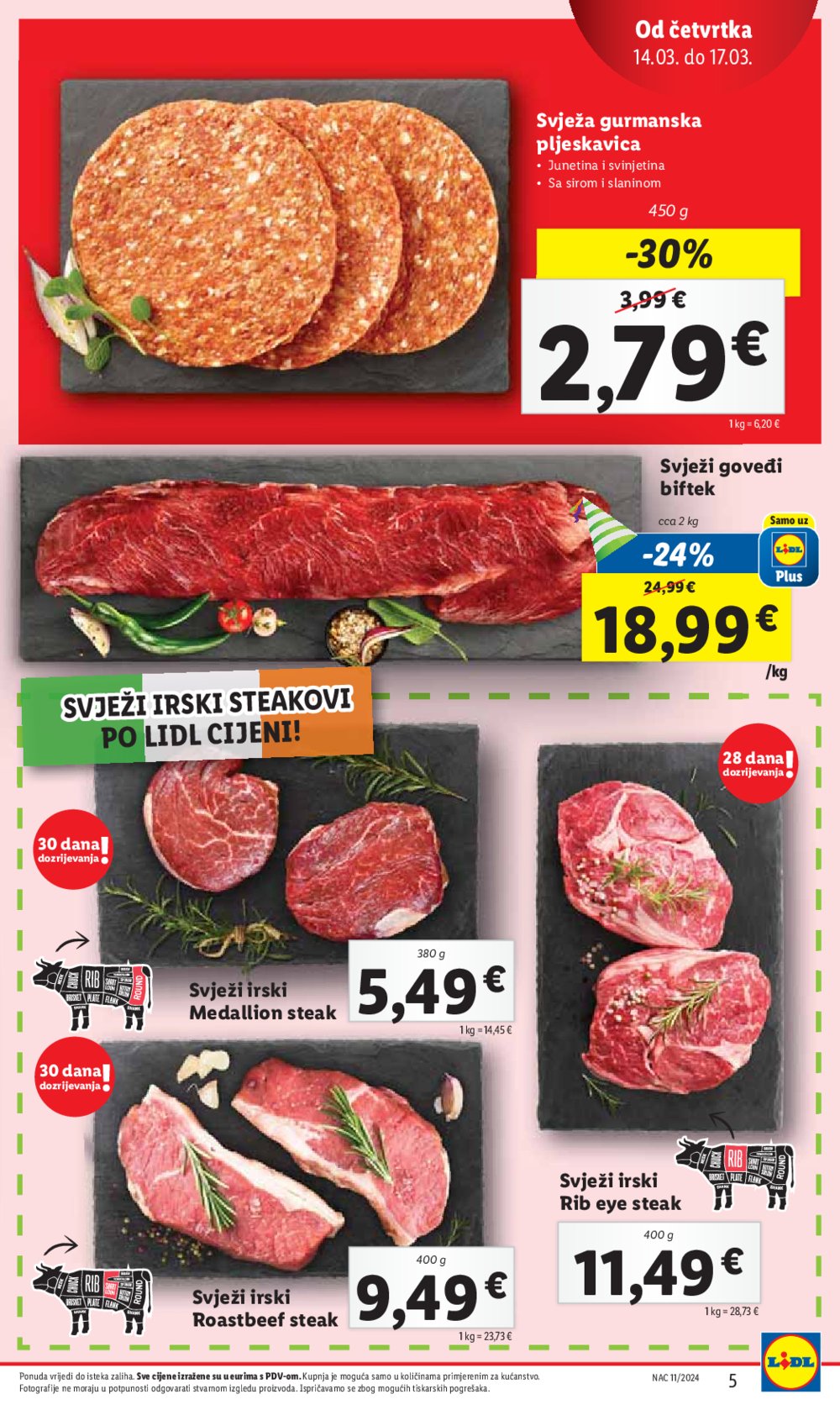 Lidl katalog Super ponuda od četvrtka 14.03.-17.03.2024.