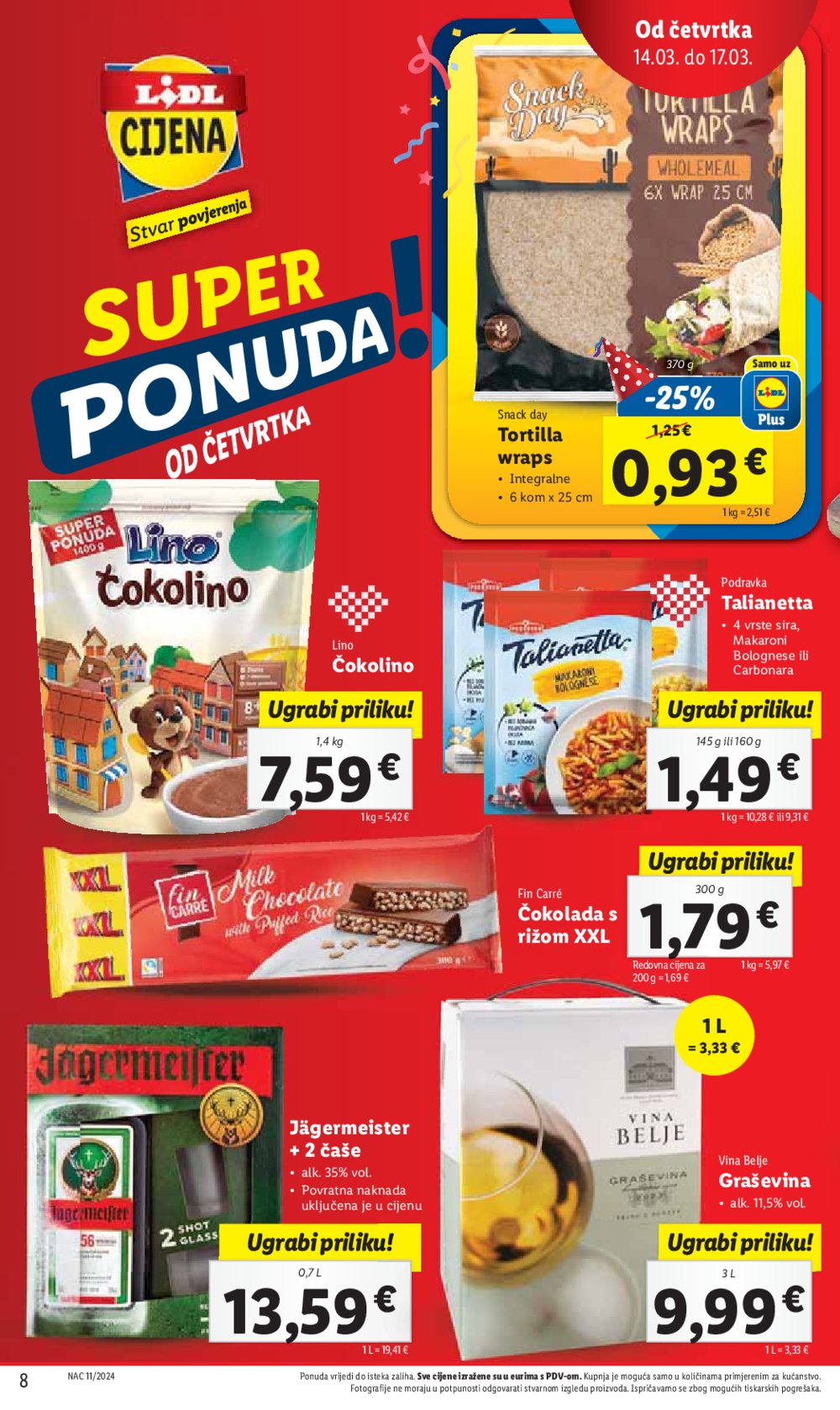 Lidl katalog Super ponuda od četvrtka 14.03.-17.03.2024.