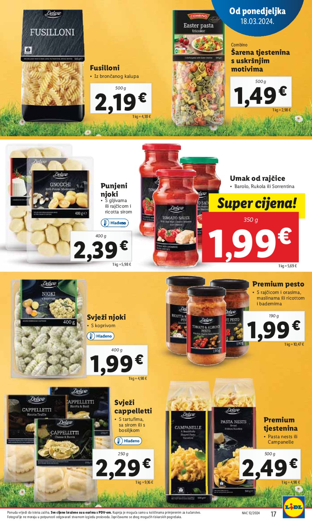 Lidl katalog Super ponuda od ponedjeljka 18.03.-24.03.2024.