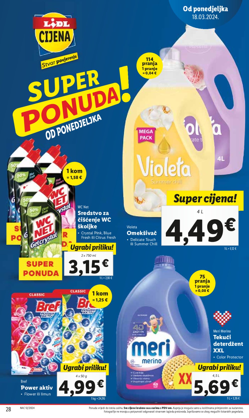 Lidl katalog Super ponuda od ponedjeljka 18.03.-24.03.2024.
