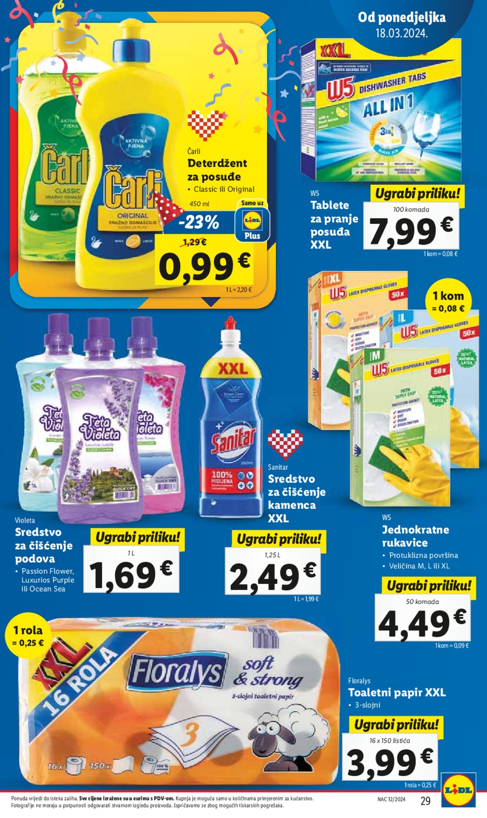 Lidl katalog Super ponuda od ponedjeljka 18.03.-24.03.2024.