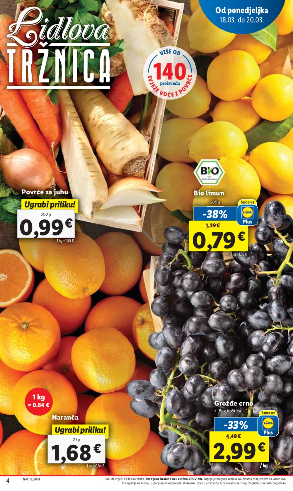 Lidl katalog Super ponuda od ponedjeljka 18.03.-24.03.2024.