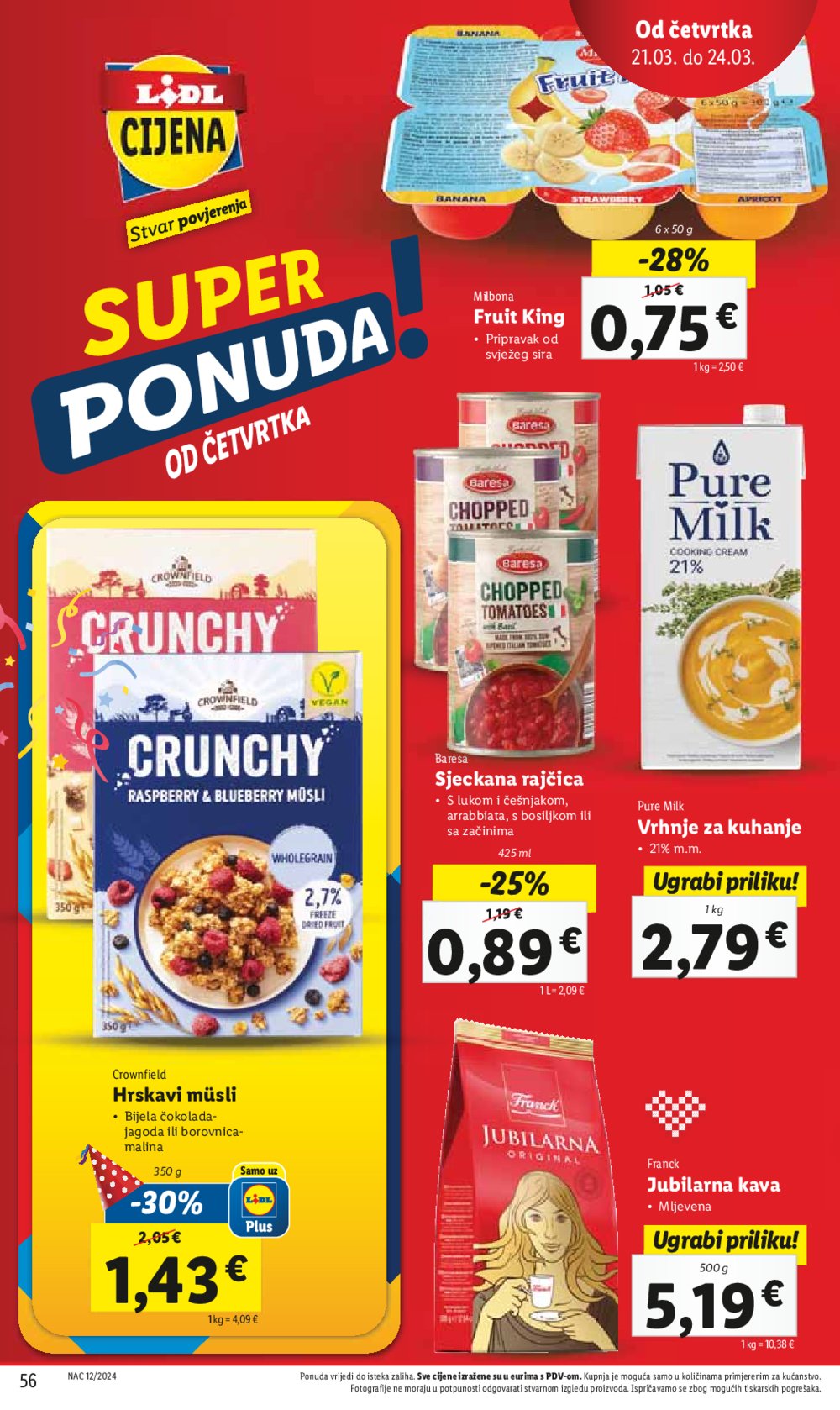 Lidl katalog Super ponuda od ponedjeljka 18.03.-24.03.2024.