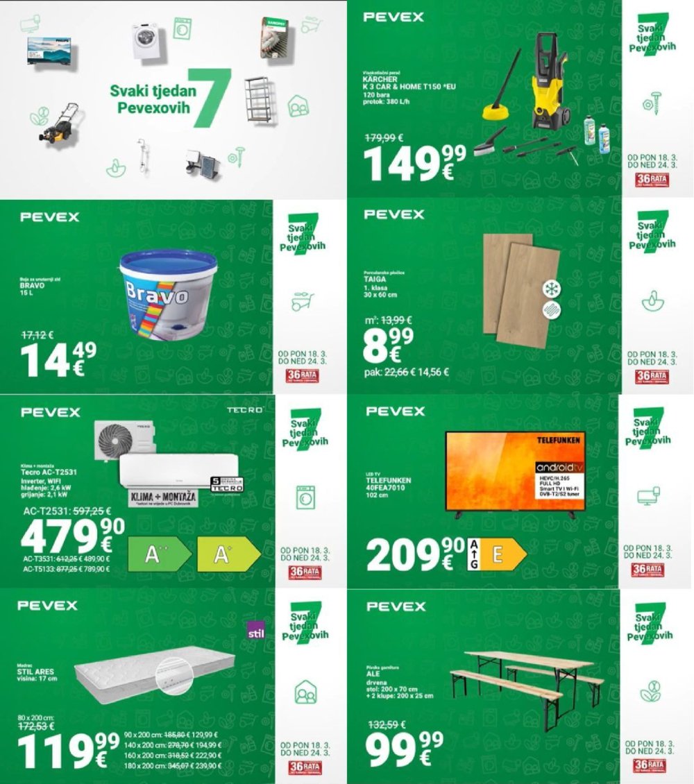 Pevex katalog Pevexovih 7 18.03.-24.03.2024.