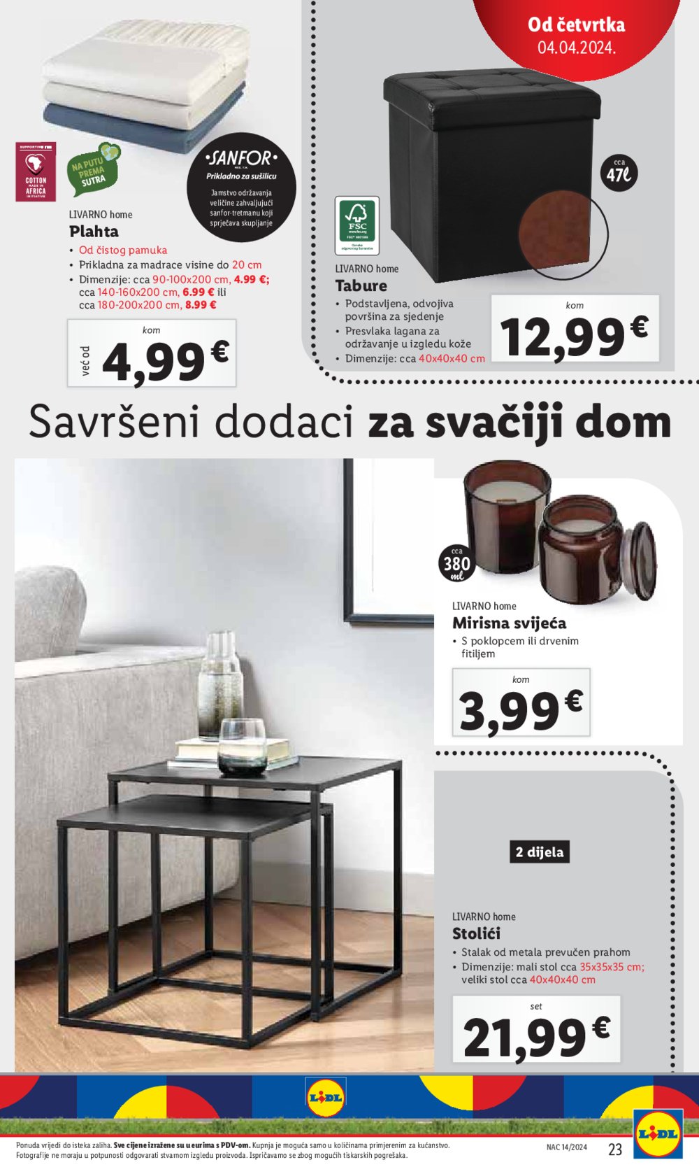 Lidl katalog Super ponuda od četvrtka 04.04.-07.04.2024.