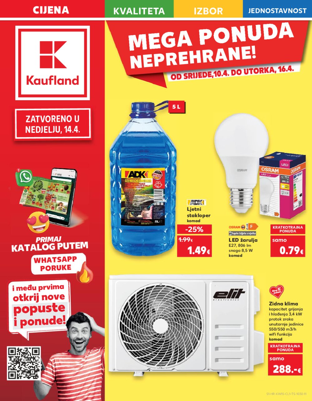 Kaufland katalog Neprehrana 10.04.-16.04.2024. Odabrane poslovnice