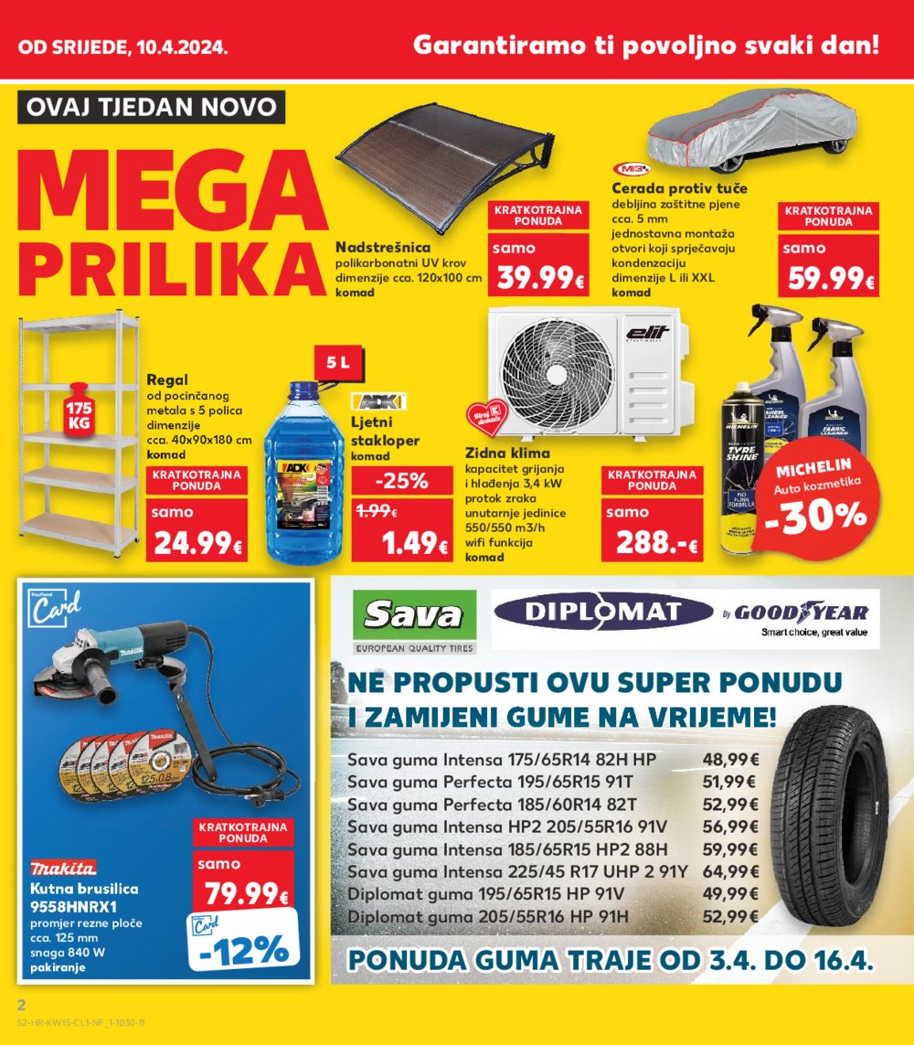 Kaufland katalog Neprehrana 10.04.-16.04.2024. Odabrane poslovnice