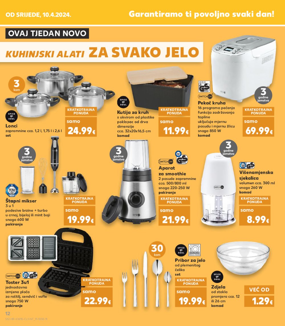 Kaufland katalog Neprehrana 10.04.-16.04.2024. Odabrane poslovnice