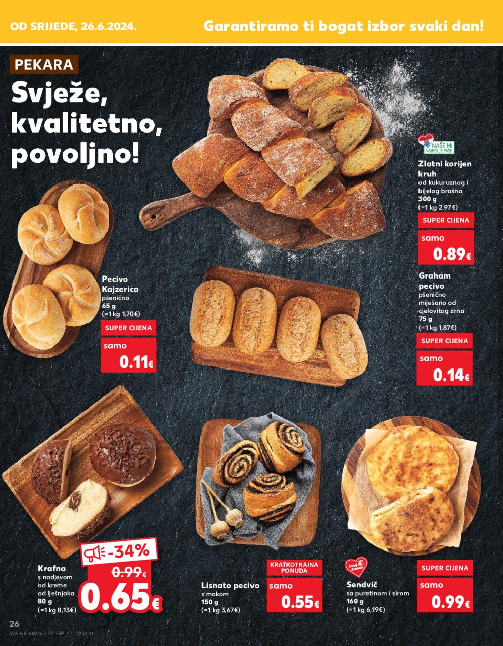 Kaufland katalog Akcija 26.06.-02.07.2024. VG, DS, Ma, Po, Rv, Vu, Vo