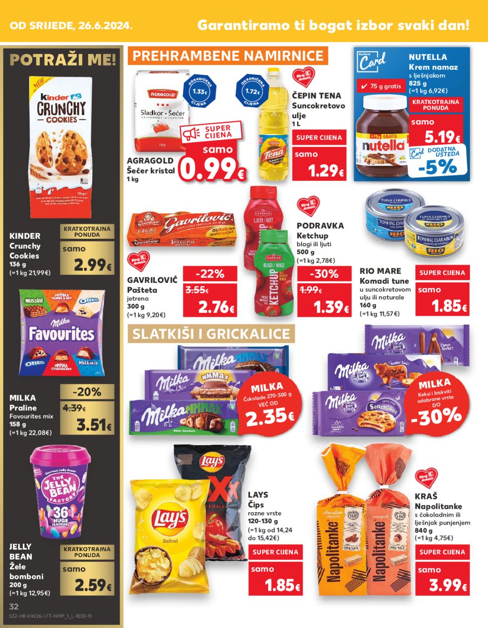 Kaufland katalog Akcija 26.06.-02.07.2024. VG, DS, Ma, Po, Rv, Vu, Vo