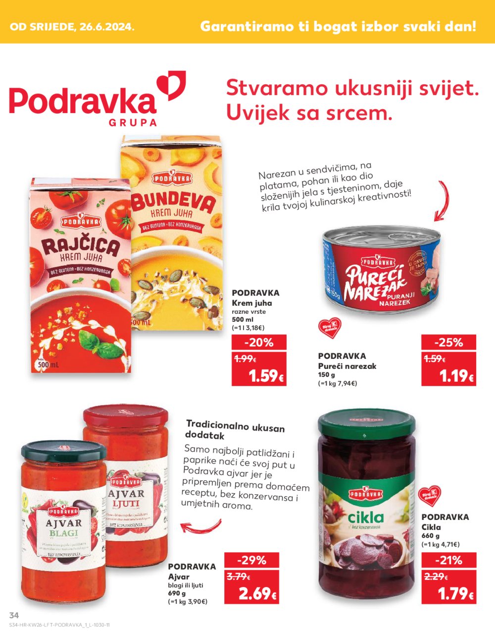 Kaufland katalog Akcija 26.06.-02.07.2024. VG, DS, Ma, Po, Rv, Vu, Vo