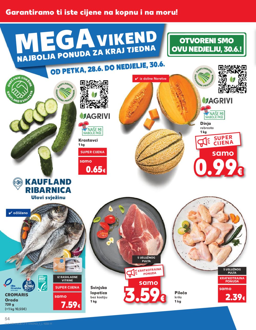 Kaufland katalog Akcija 26.06.-02.07.2024. VG, DS, Ma, Po, Rv, Vu, Vo