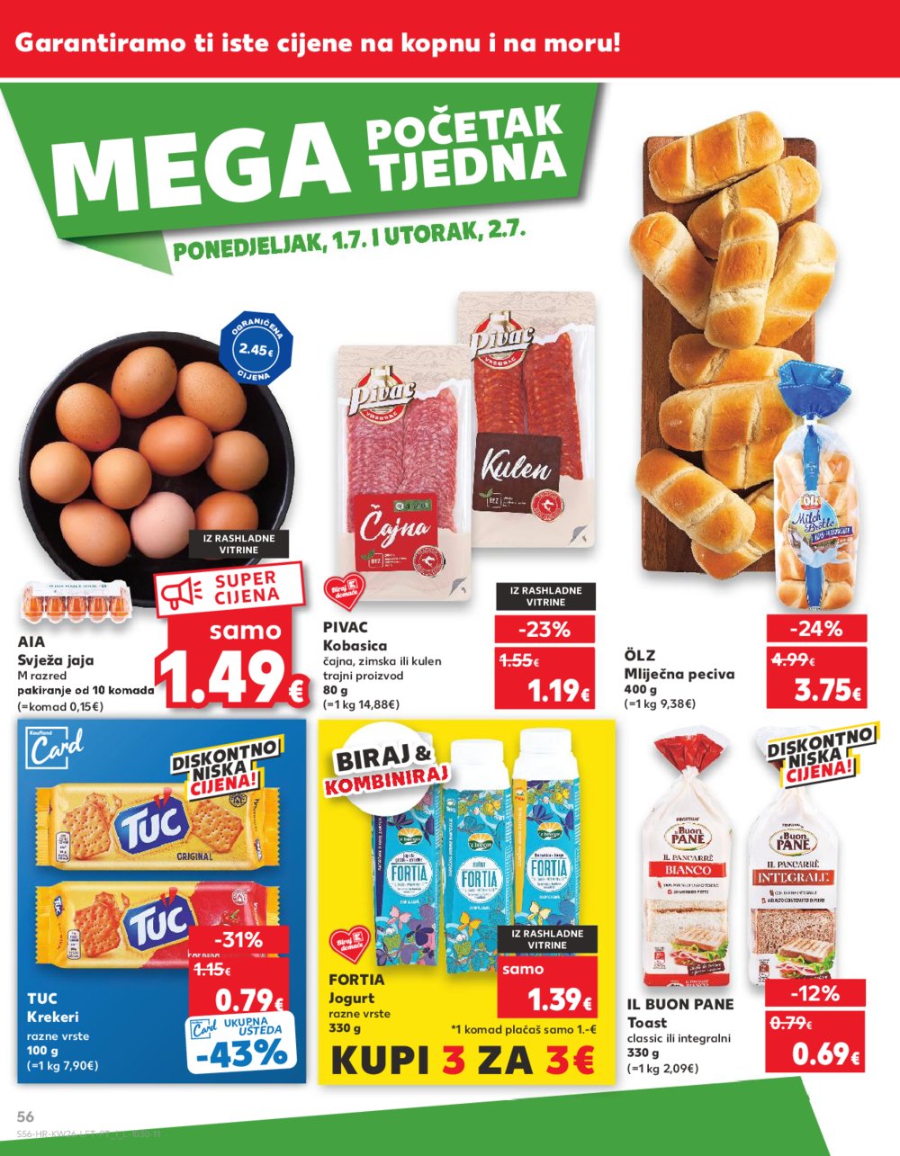 Kaufland katalog Akcija 26.06.-02.07.2024. VG, DS, Ma, Po, Rv, Vu, Vo