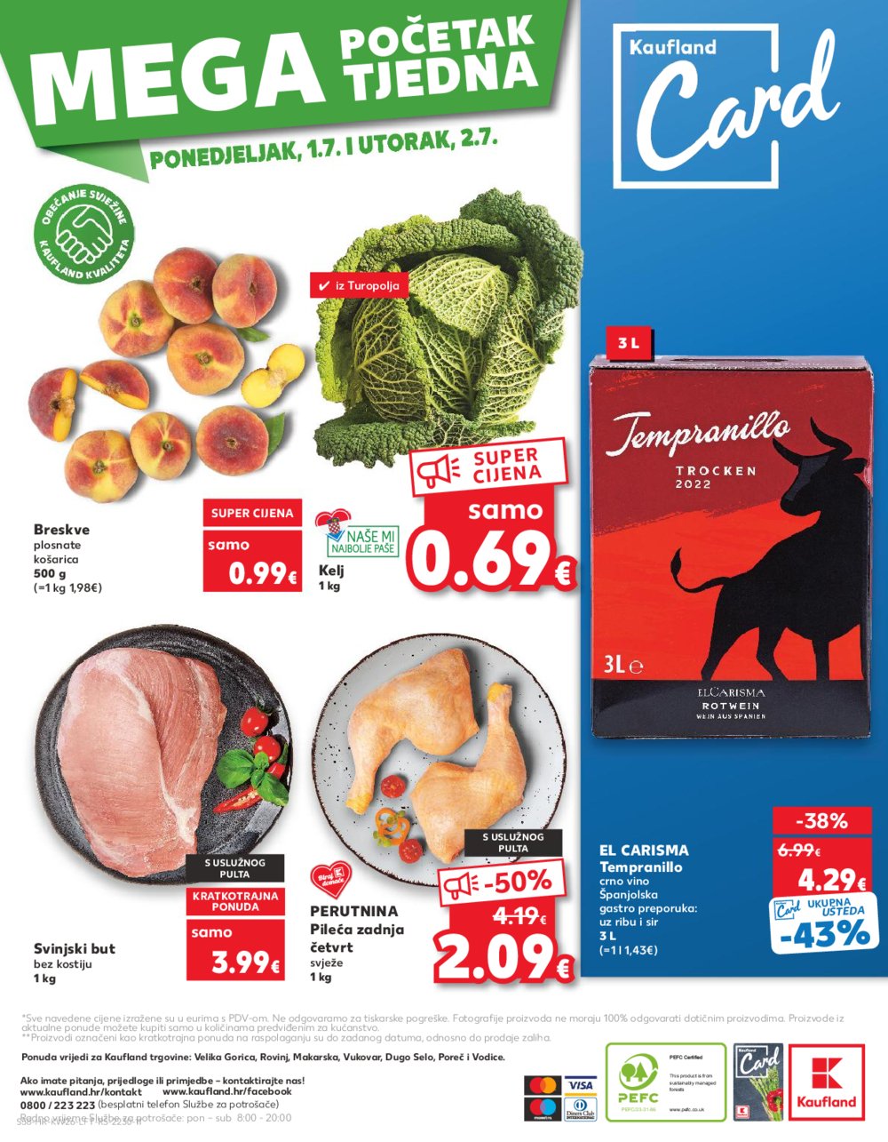 Kaufland katalog Akcija 26.06.-02.07.2024. VG, DS, Ma, Po, Rv, Vu, Vo