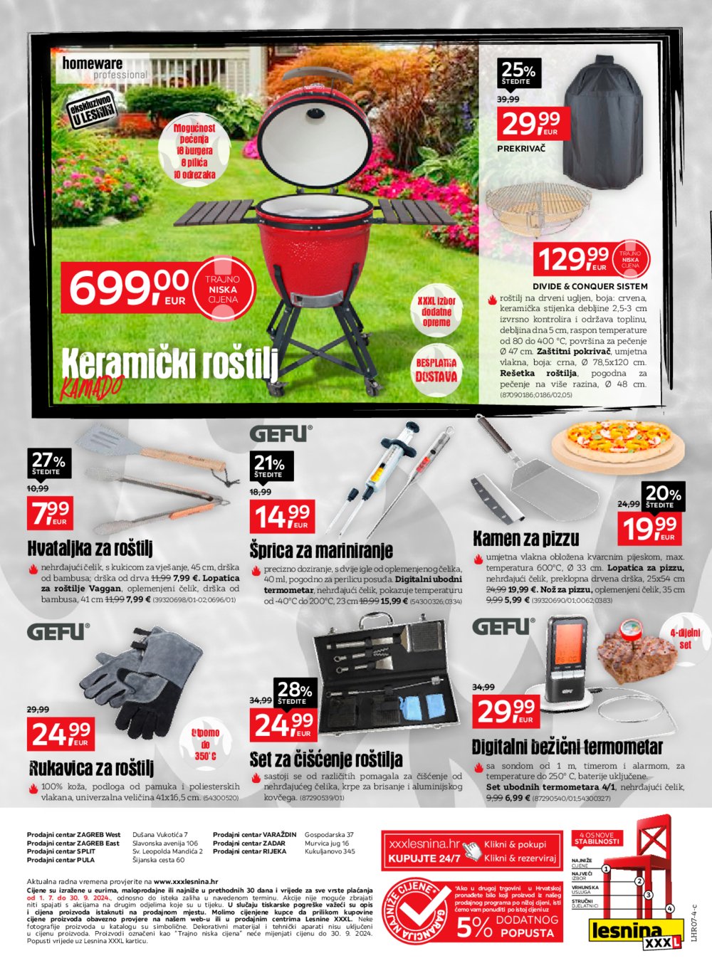 Lesnina katalog Ljetne roštiljade 01.07.-30.09.2024.