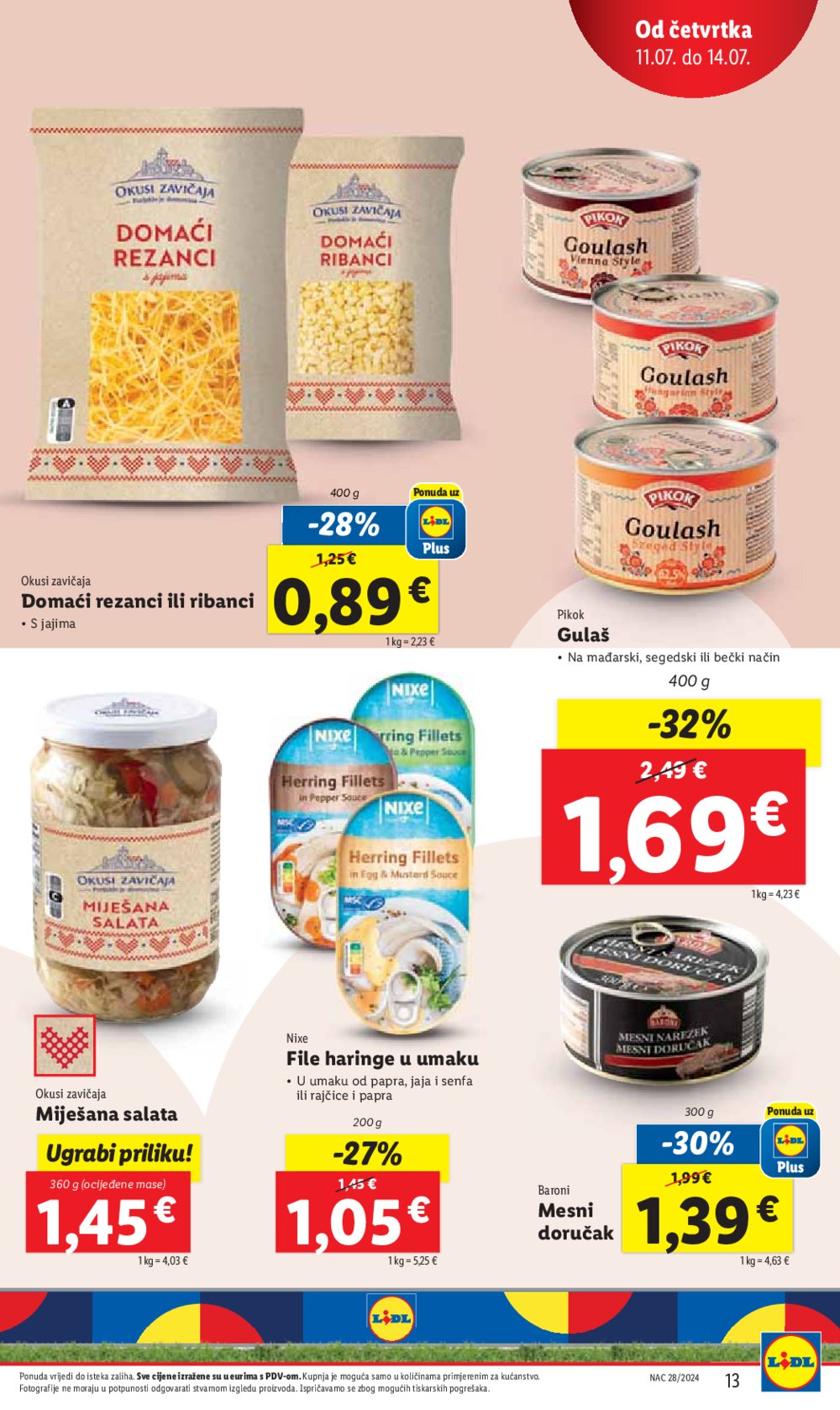 Lidl katalog Super ponuda od četvrtka 11.07. - 14.07.2024