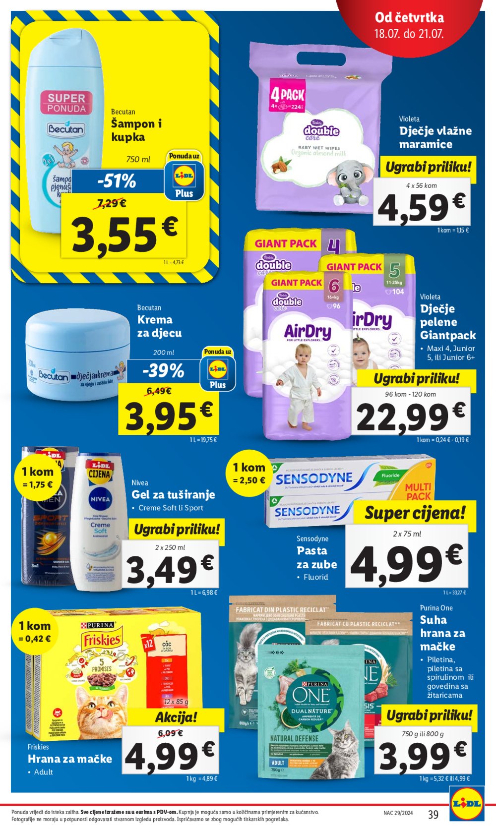 Lidl katalog Super ponuda od ponedjeljka 15.07. - 21.07.2024.