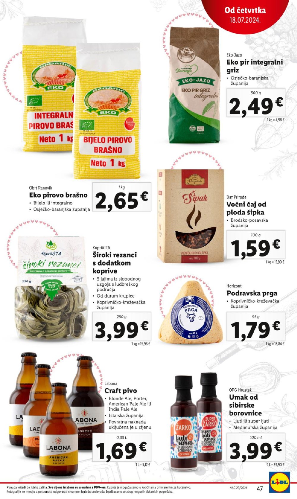 Lidl katalog Super ponuda od ponedjeljka 15.07. - 21.07.2024.