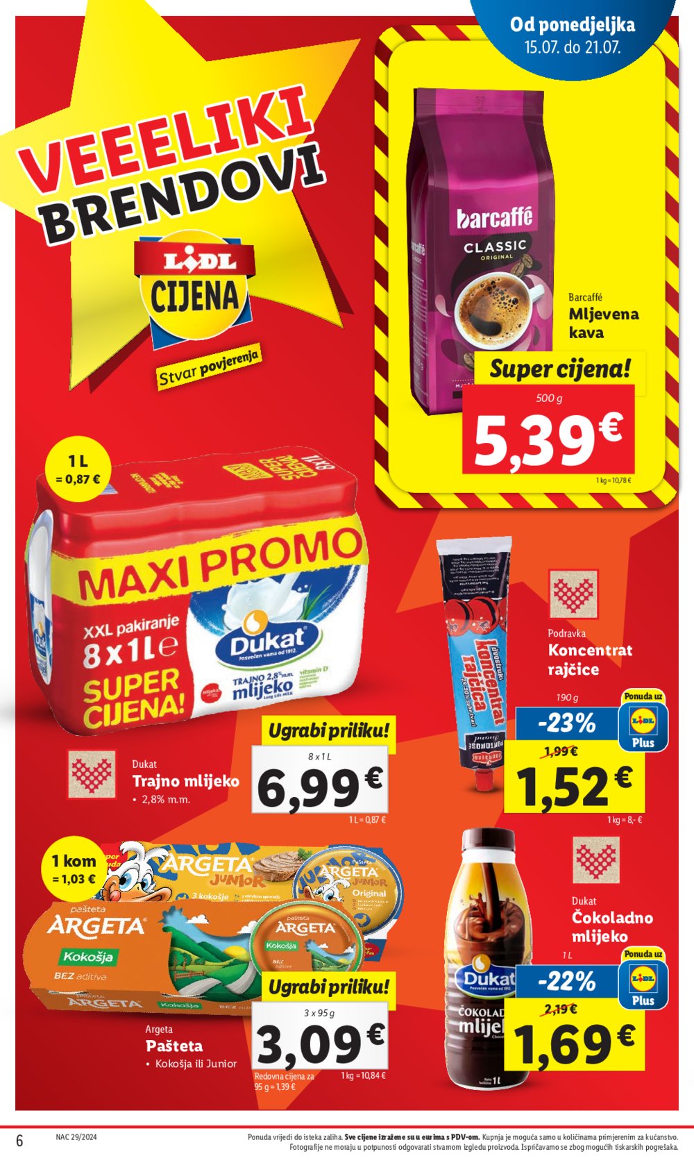 Lidl katalog Super ponuda od ponedjeljka 15.07. - 21.07.2024.