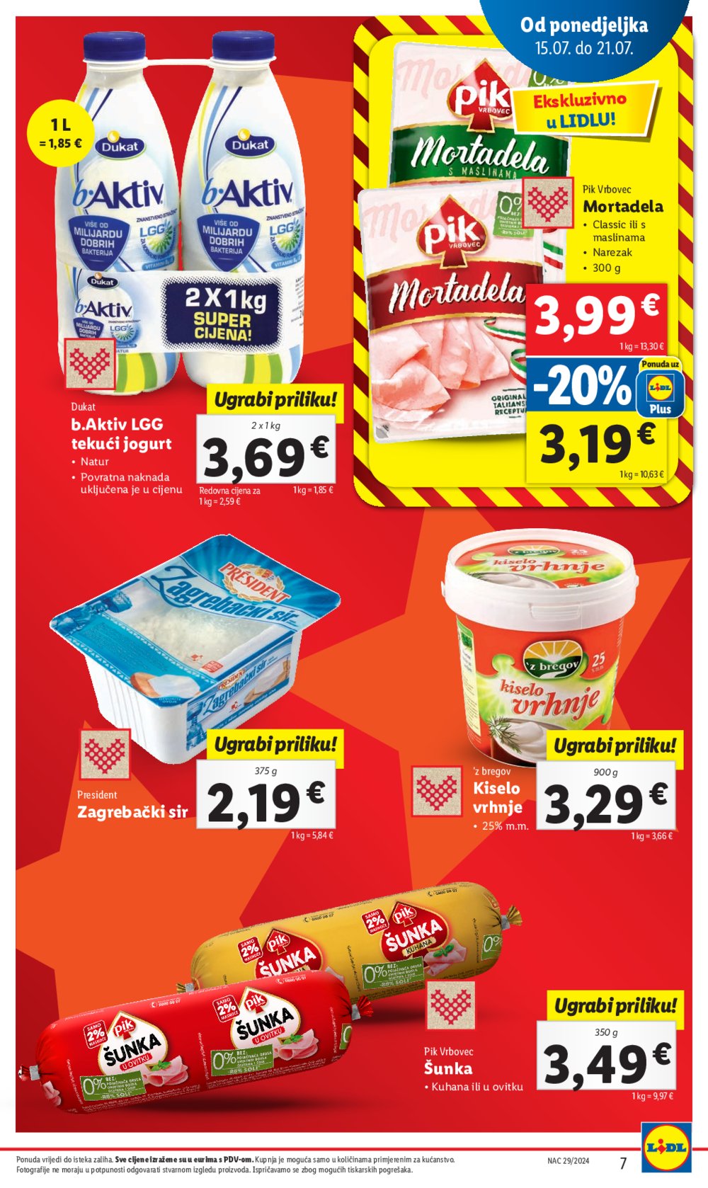 Lidl katalog Super ponuda od ponedjeljka 15.07. - 21.07.2024.