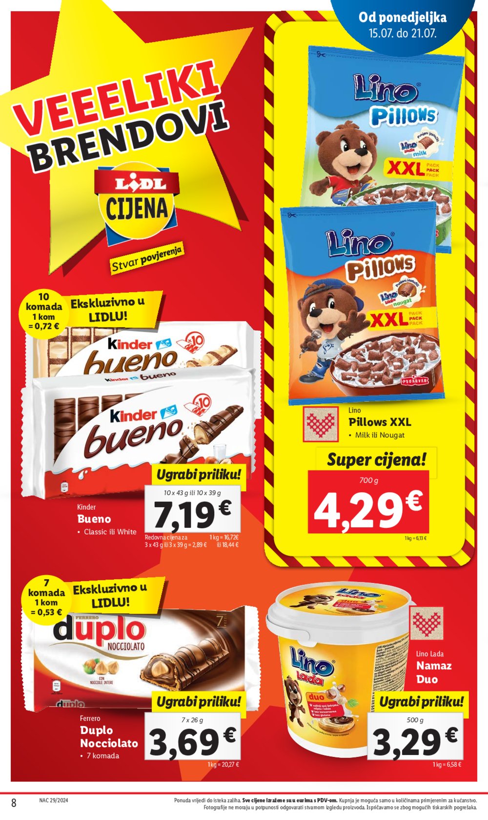 Lidl katalog Super ponuda od ponedjeljka 15.07. - 21.07.2024.