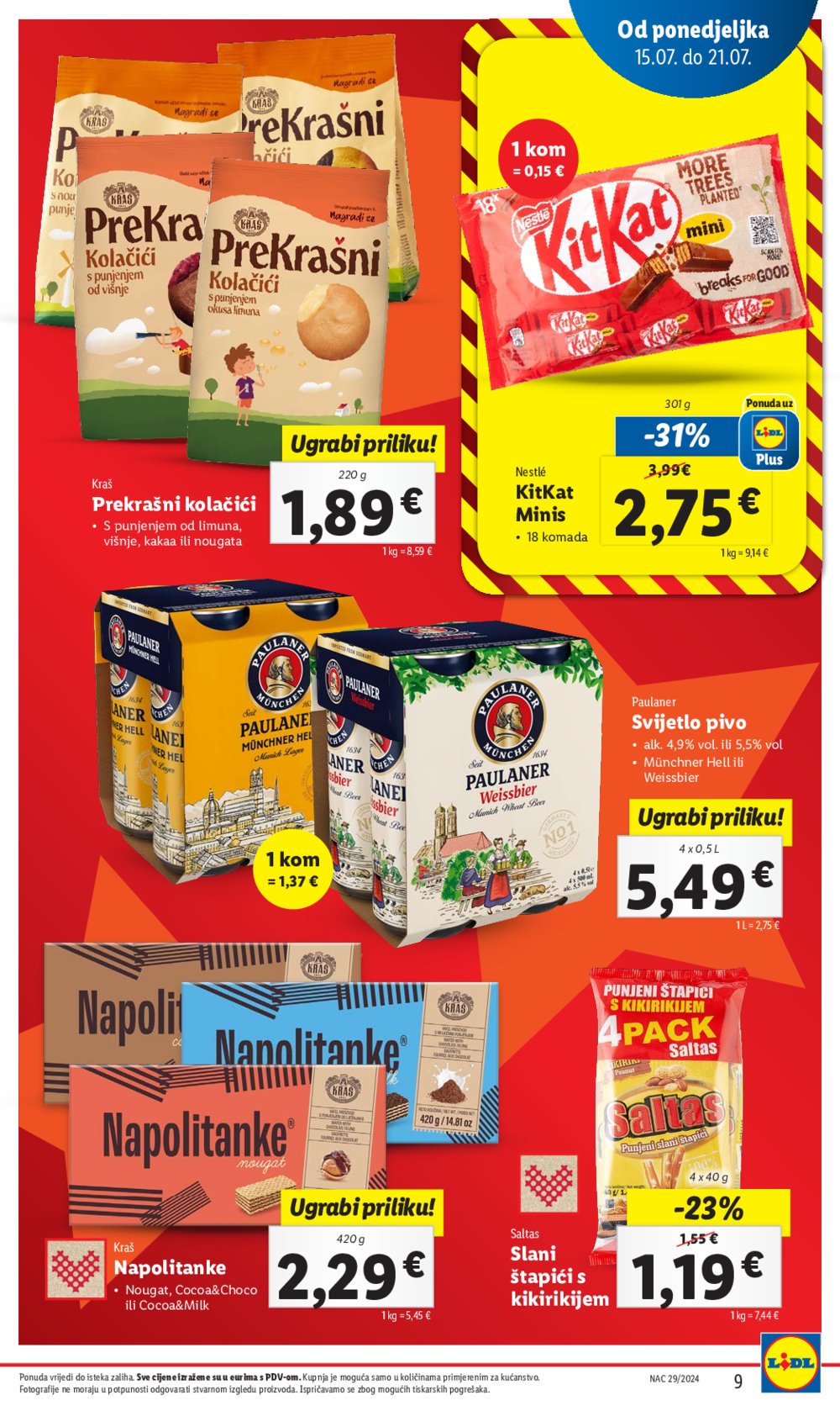 Lidl katalog Super ponuda od ponedjeljka 15.07. - 21.07.2024.