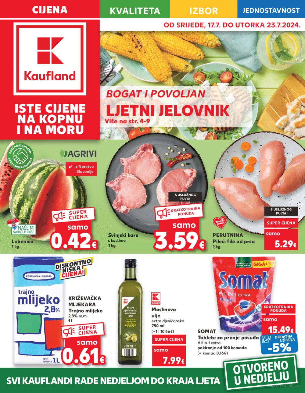 Kaufland katalog Akcija 17.07.-23.07.2024. Osijek, Split, Zagreb Barutanski jarak