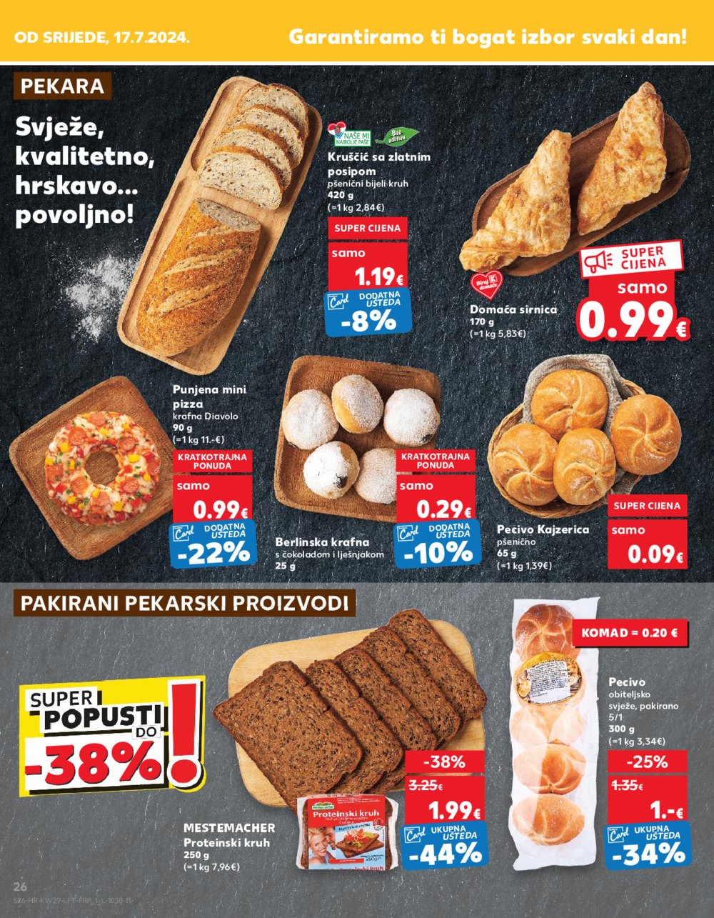 Kaufland katalog Akcija 17.07.-23.07.2024. Osijek, Split, Zagreb Barutanski jarak