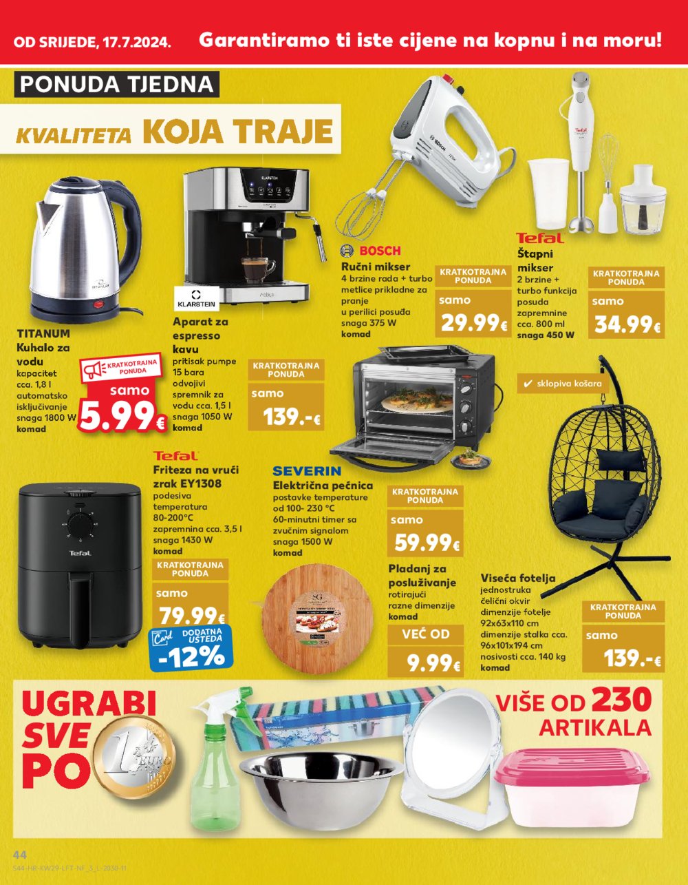 Kaufland katalog Akcija 17.07.-23.07.2024. Zadar, Šibenik, Pula, Umag, Biograd na moru, Trogir