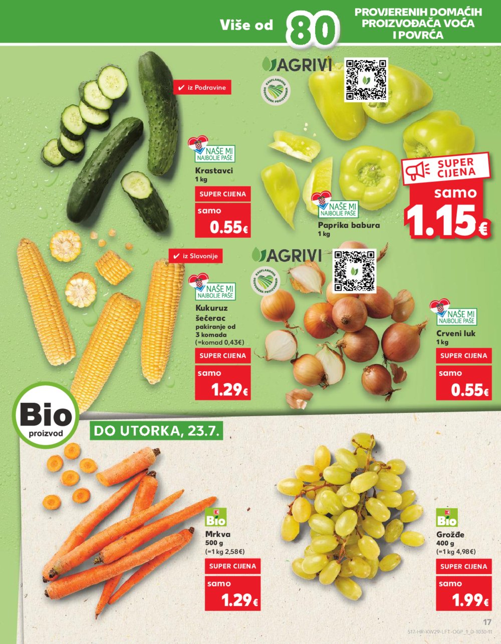 Kaufland katalog Akcija 17.07.-23.07.2024. Zadar, Šibenik, Pula, Umag, Biograd na moru, Trogir