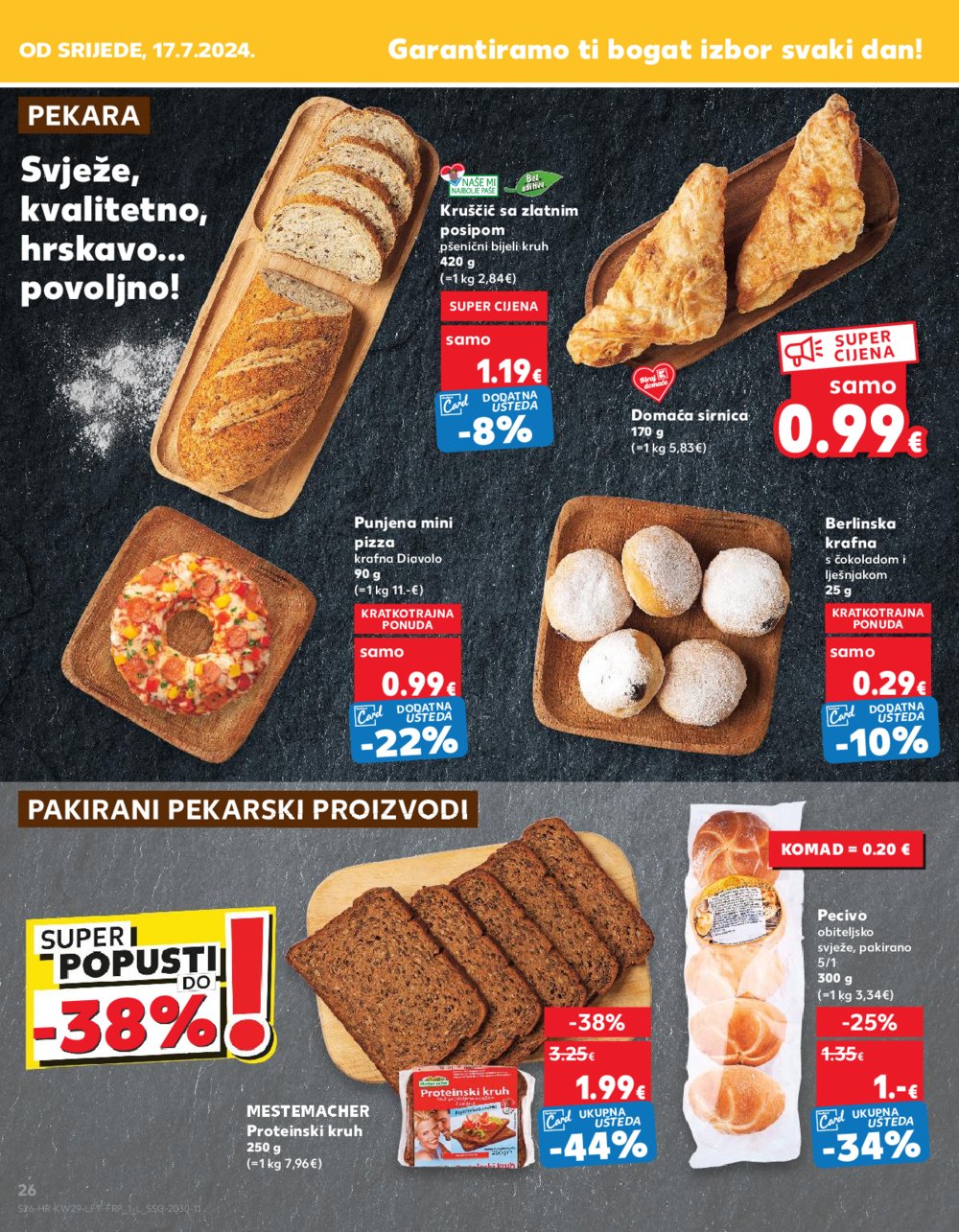 Kaufland katalog Akcija 17.07.-23.07.2024. Zadar, Šibenik, Pula, Umag, Biograd na moru, Trogir