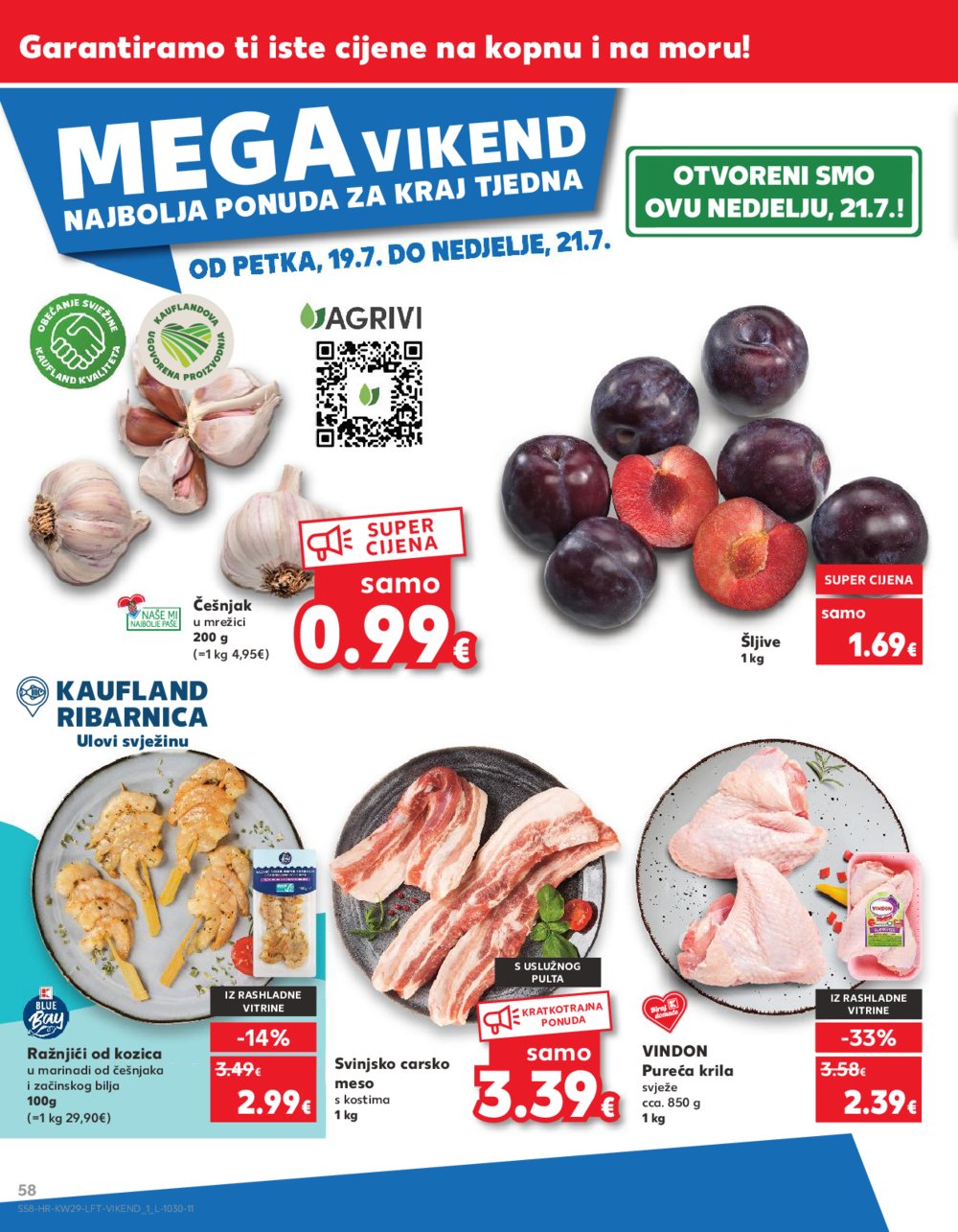 Kaufland katalog Akcija 17.07.-23.07.2024. Zadar, Šibenik, Pula, Umag, Biograd na moru, Trogir