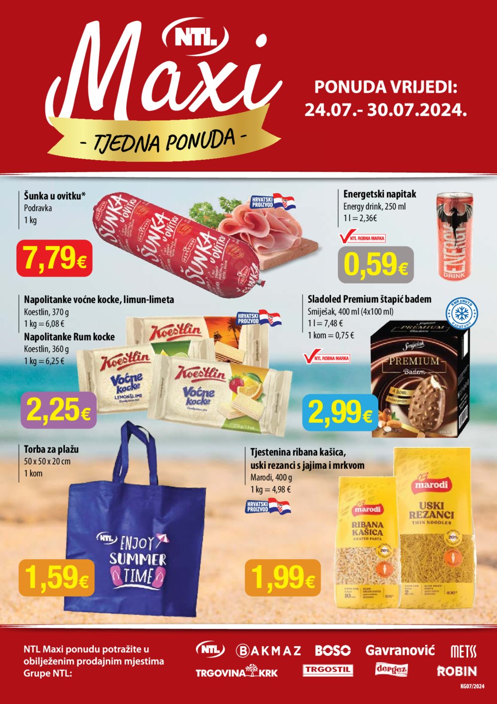 Bakmaz katalog NTL Maxi Tjedna ponuda 24.07.-30.07.2024.