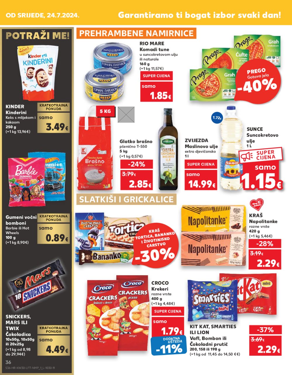 Kaufland katalog Akcija 24.07.-30.07.2024. Odabrane poslovnice