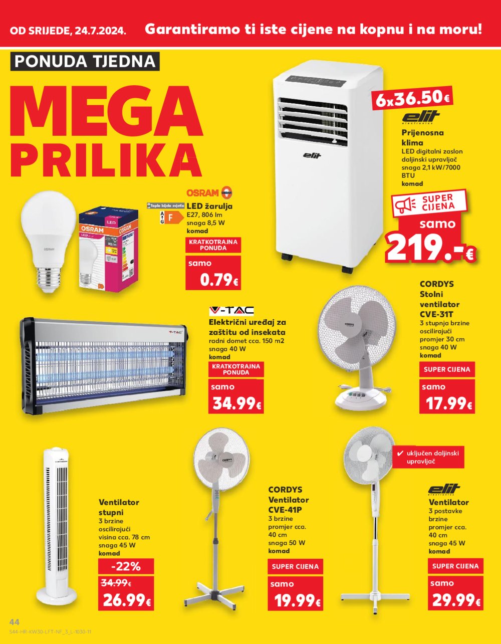 Kaufland katalog Akcija 24.07.-30.07.2024. Odabrane poslovnice