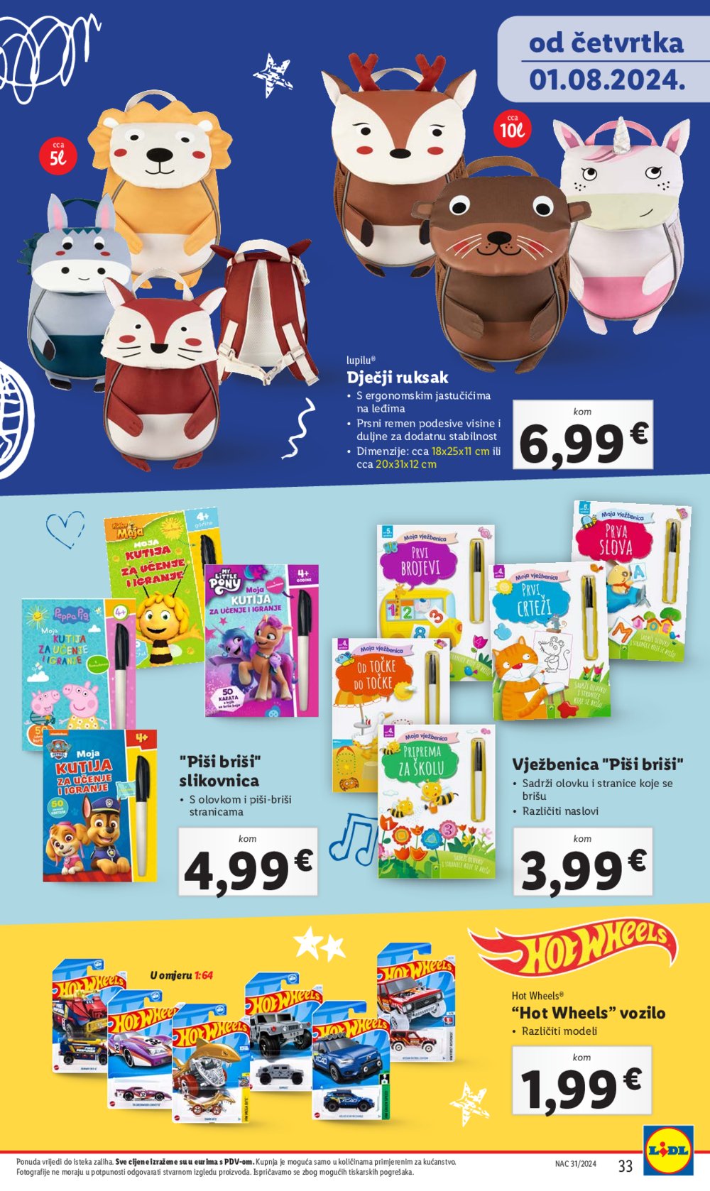 Lidl katalog Pripreme za novu školsku godinu 01.08.2024.