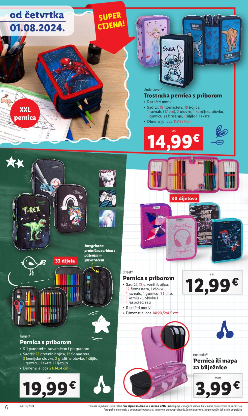 Lidl katalog Pripreme za novu školsku godinu 01.08.2024.