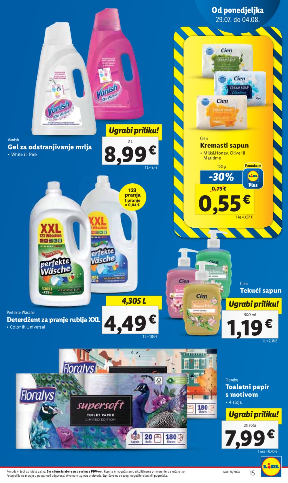 Lidl katalog Super ponuda od Ponedjeljka 29.07.-04.08.2024.