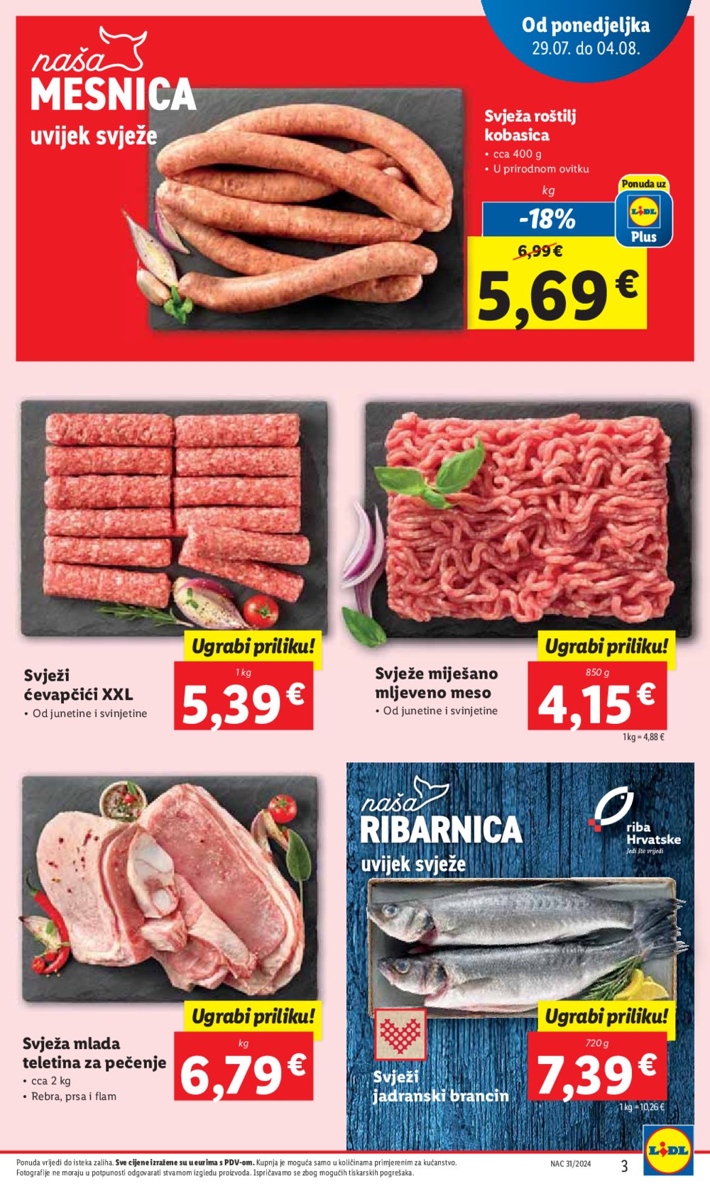 Lidl katalog Super ponuda od Ponedjeljka 29.07.-04.08.2024.