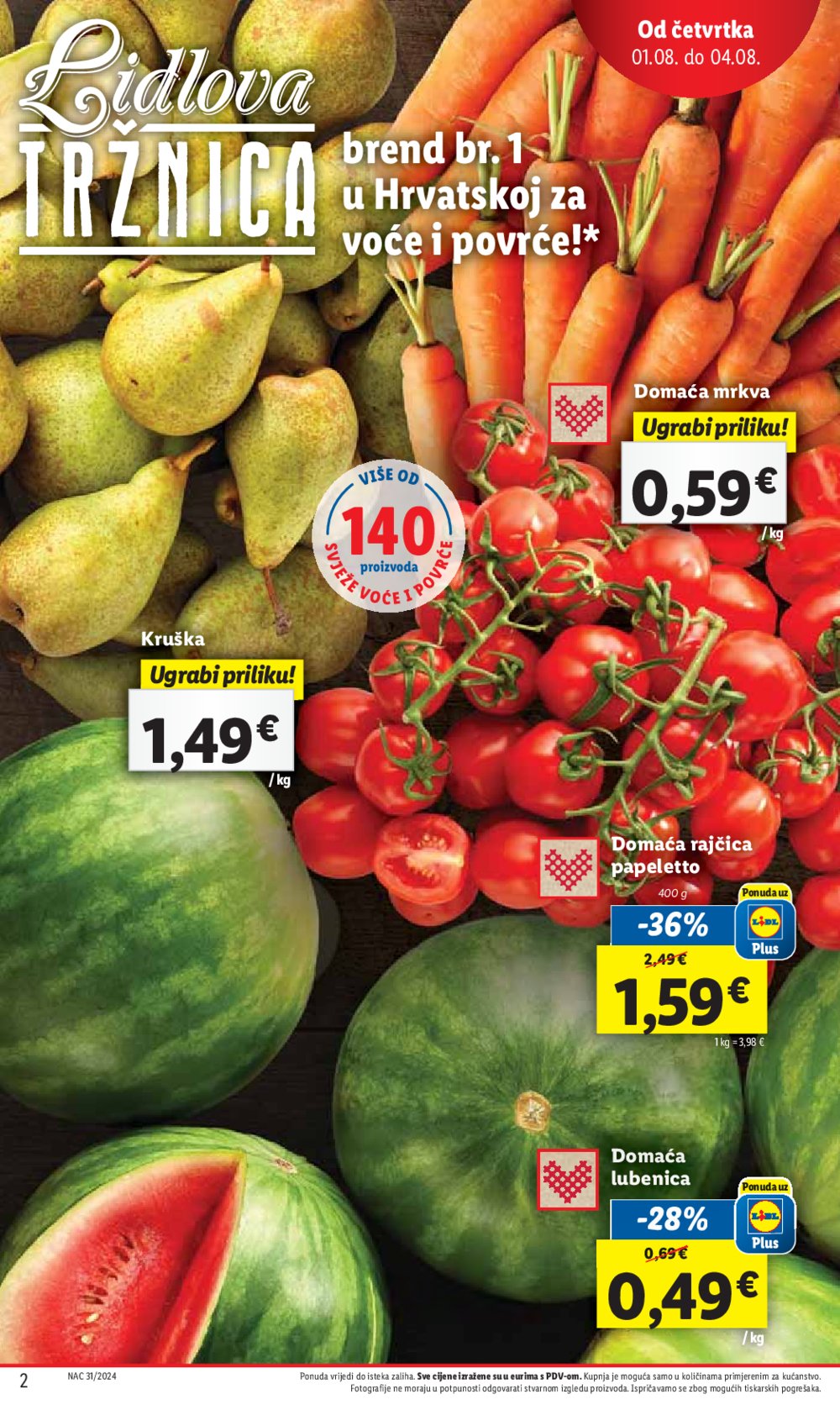 Lidl katalog Super ponuda od četvrtka 01.08.-04.08.2024.