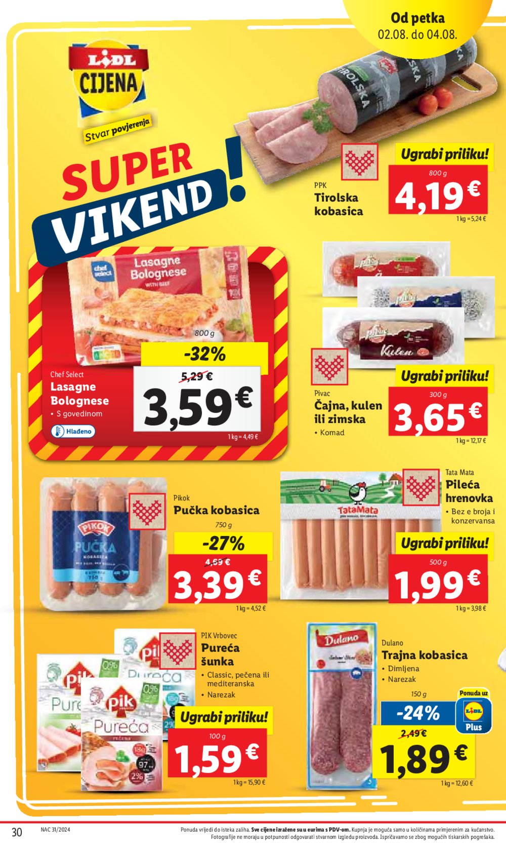 Lidl katalog Super ponuda od četvrtka 01.08.-04.08.2024.