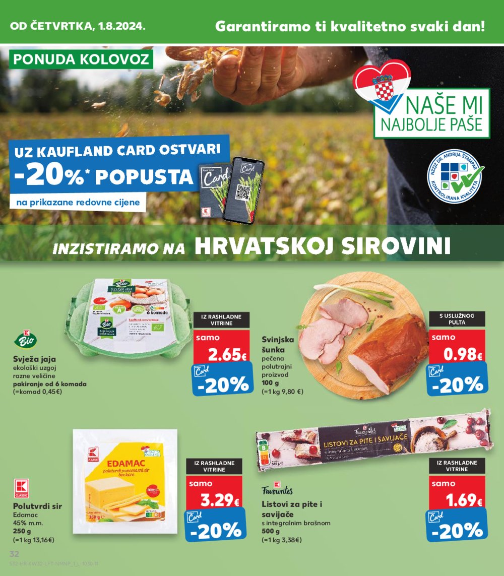 Kaufland katalog Akcija 07.08.-13.08. VG, Rv, Ma, Vu, DS, Po, Vo