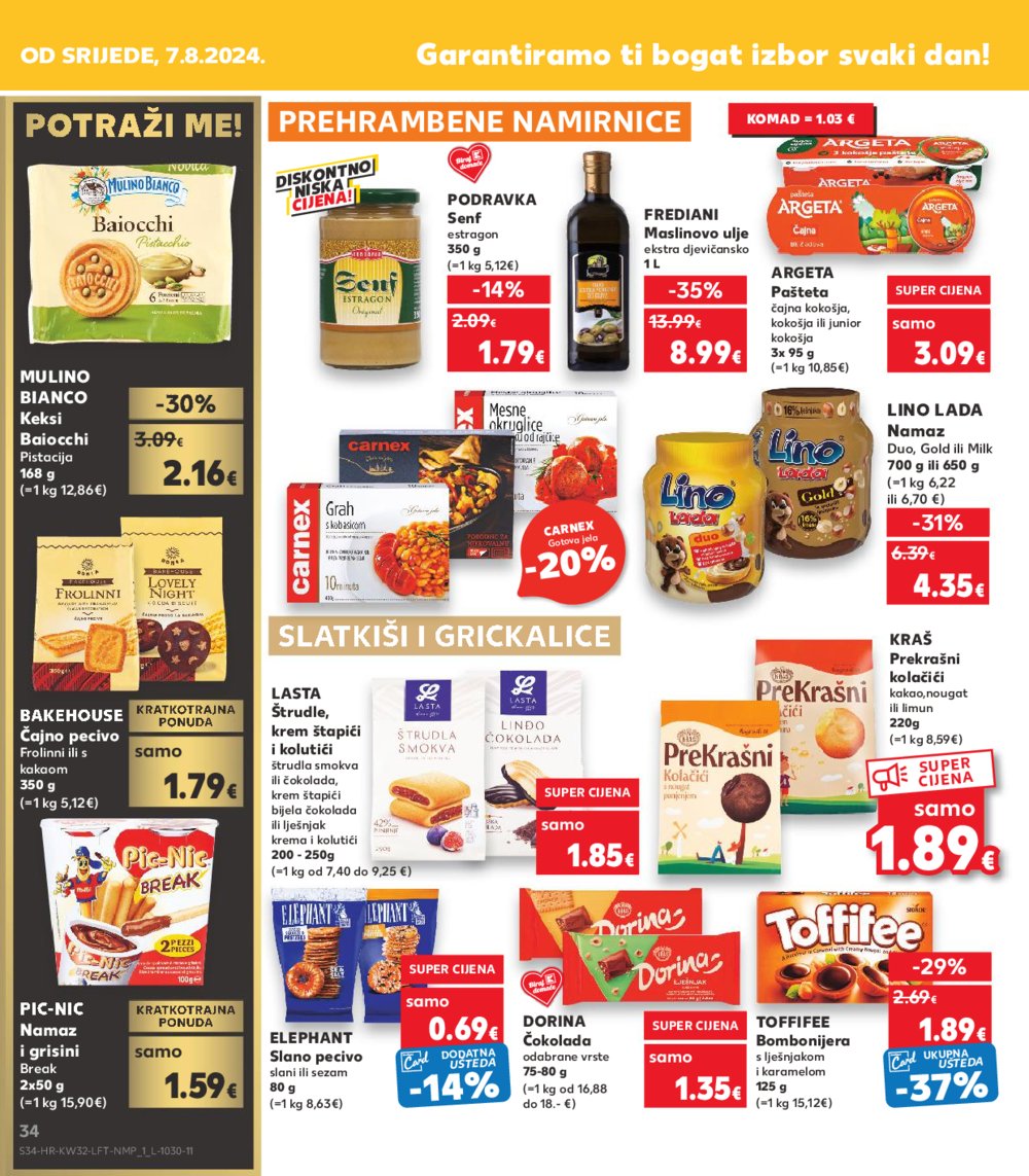 Kaufland katalog Akcija 07.08.-13.08. VG, Rv, Ma, Vu, DS, Po, Vo