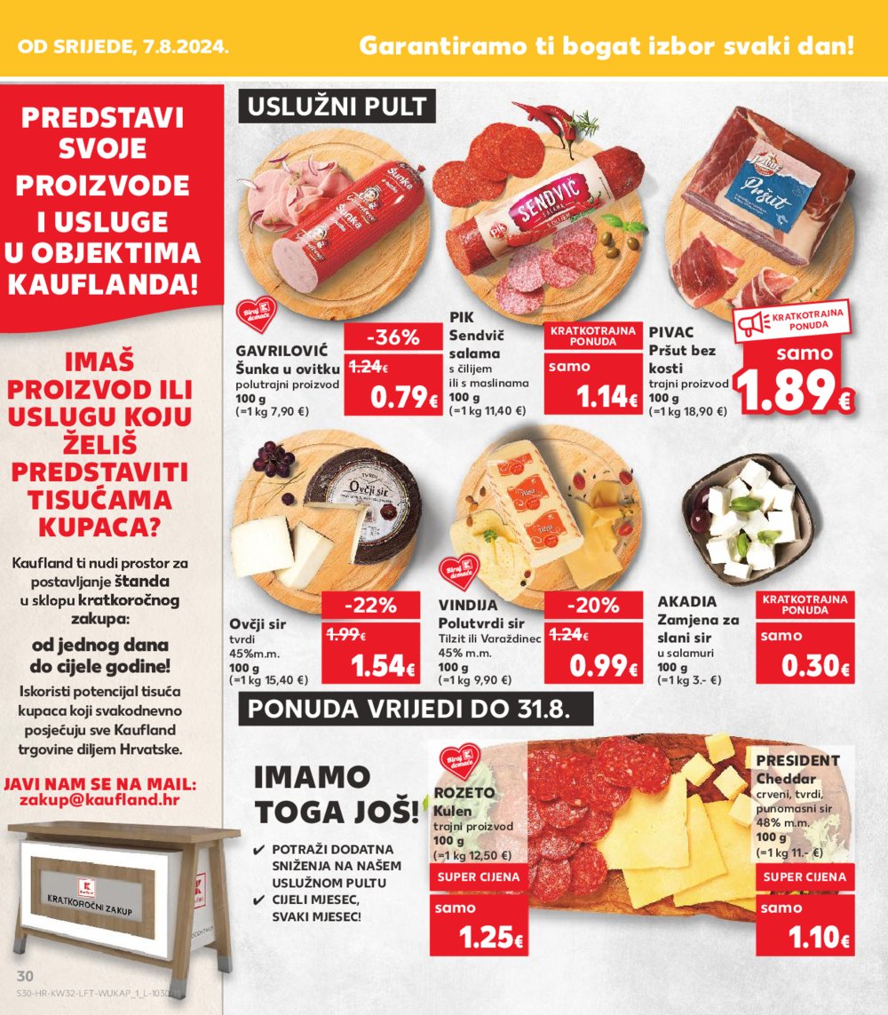 Kaufland katalog Akcija 07.08.-13.08. VG, Rv, Ma, Vu, DS, Po, Vo