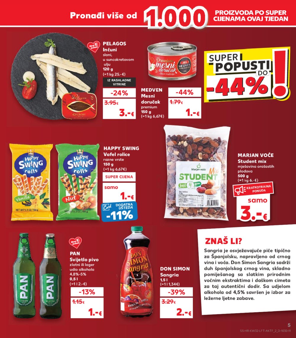 Kaufland katalog Akcija 07.08.-13.08. VG, Rv, Ma, Vu, DS, Po, Vo