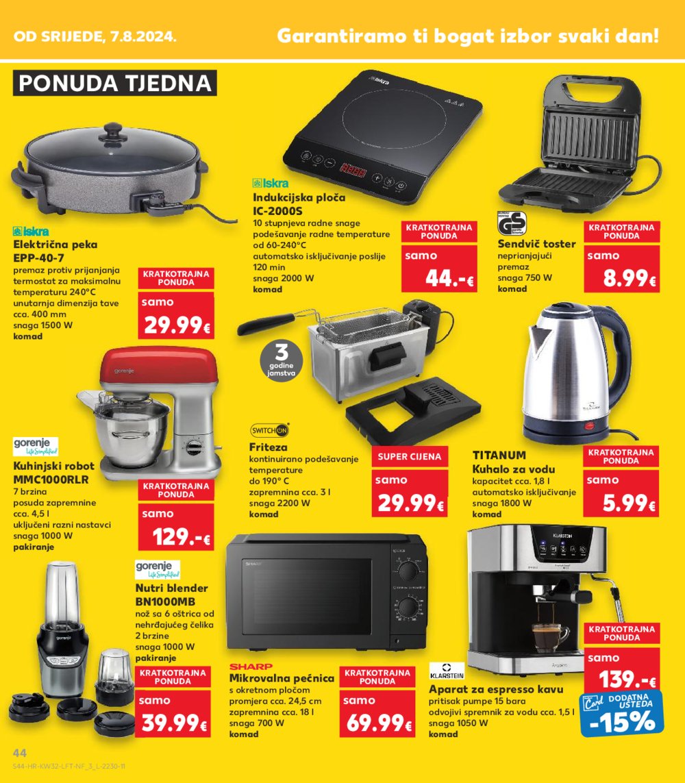 Kaufland katalog Akcija 07.08.-13.08. VG, Rv, Ma, Vu, DS, Po, Vo